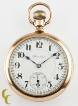 Hamilton Open Face Gold Filled Antique Pocket Watch Grade 992 16S 21 Jewel - £572.19 GBP