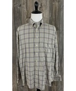 Vintage Burberry Check Plaid Shirt Men&#39;s XL Long Sleeve Made In USA - £83.31 GBP