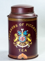 Jackson&#39;s Of Piccadilly Maroon Tea Tin Empty - $110.24 MXN