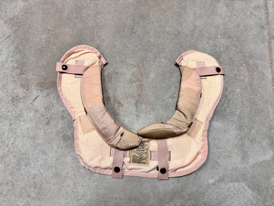 GENUINE USGI DESERT YOKE AND COLLAR PROTECTOR WITH INSERTS  - SIZE X-LARGE - $42.08