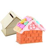 6pcs Piggy Bank Gingerbread House Craft Kit DIY With Clay - $279.55 MXN