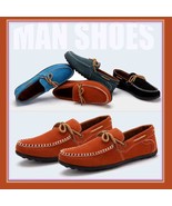 Classic Men&#39;s Suede Casual Moccasin Style Driving Shoes in 4 Colors - £59.39 GBP