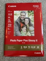 Canon Photo Paper Plus Glossy II Pixma PP-201 13x19 High Gloss 20 Sheets... - £30.45 GBP