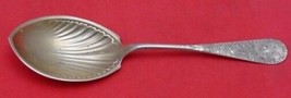 Antique Engraved by Whiting Sterling Silver Preserve Spoon Geometric Floral #21 - £125.53 GBP