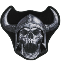 3.5&quot; Viking Skull Motorcycle Biker Embroidered Patch - £23.11 GBP