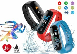 Smart Band Sports Watch Fitness Tracker Blood Pressure Heart Rate M3 - £13.74 GBP