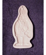 1988 Brown Bag Cookie Art Ceramic Mold Suited Standing Male Bunny Rabbit... - £7.00 GBP