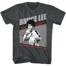 Bruce Lee Think &amp; Become Mens T Shirt Kung Fu Fighting Stance Martial Art Legend - £19.58 GBP+