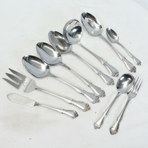 Oneida Arbor Rose True Rose 1881 Rogers Serving Pieces Lot of 10 Spoon Fork - £32.99 GBP