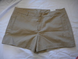 Women&#39;s Stylus Classic Twill Cotton Shorts Size 16 Biscotti  NEW - £13.49 GBP
