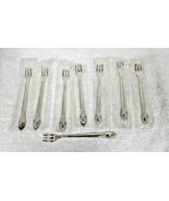 8 Vintage Oneida Ballard Country Lane Silver Plate Cocktail Seafood Forks - $36.14