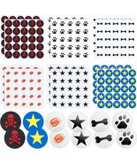 Gueevin 300 Pieces 12 Sheets Football Helmet Decals Football Award Stick... - $14.99