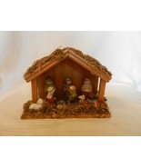 8 Piece Painted Ceramic Nativity Figurine Jesus, Mary Joseph in Stable #28 - $47.50