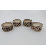 Pier 1 Imports 4 Silver Plated Napkin Rings for Holiday Dinner Table Chr... - $259.95 MXN