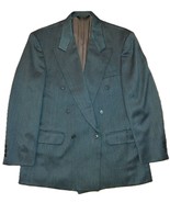 Circola Moda 40R Gray Wool Double Breasted Sport Coat Blazer Jacket VTG - $779.39 MXN