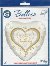 CTI Happy Anniversary 18&quot; Foil Balloon  ~ ranjacuj - £7.84 GBP