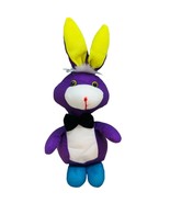 Vintage Multi Color Purple Blue Yellow Bunny Rabbit Plush Stuffed Animal - £13.45 GBP