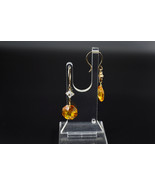 Jewdi 925 Sterling Silver Yellow Cubic Zirconia Handmade Earrings (CE06F... - $64.99