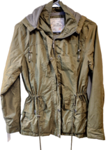 Olive Green Women&#39;s Royalty For Me Jacket With Removal Hood Size Small-Cute - £17.59 GBP