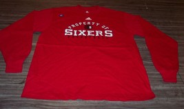 PHILADELPHIA SIXERS 76ERS NBA BASEKETBALL Long Sleeve T-Shirt ADIDAS MED... - $24.74