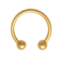 ADIRFINE 14K Solid Gold 16 Gauge Circular Barbell Horseshoe Ring Body Je... - £112.99 GBP+