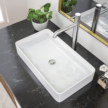 Beslend 24&quot;X14&quot; White Ceramic Porcelain Countertop Above Counter Lavatory Vanity - £92.66 GBP