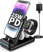 25W PD Fast Charging Station Compatible With Multiple Devices Apple - 4 in 1 - £18.32 GBP