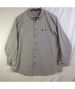 US POLO ASSN. Men's Big & Tall Gray Casual Button Down Shirt Size 3XLT Cotton - $16.78