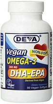 NEW Deva Nutrition Vegan DHA EPA Nutritional Supplement Softgel 300 mg 90 Count - £26.36 GBP