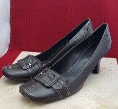 Gianni Bini Heels - Dark Brown Square Toe Heels - Size 9.5 - £18.07 GBP