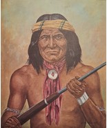 Geronimo Apache PRINT- NATIVE AMERICAN INDIAN ART VINTAGE (James Vlasaty... - $19.99