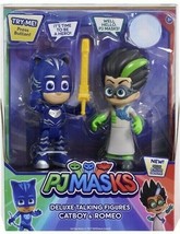  PJ Masks Deluxe Talking Figures CATBOY &amp; ROMEO | 6 inch Poseable Figures  - £27.72 GBP