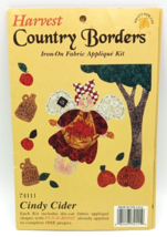 Harvest Country Borders #74111 &quot;Cindy Cider&quot; Iron-On Fabric Applique Kit NIP - £7.78 GBP