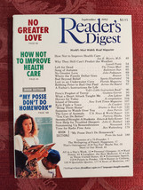READERS DIGEST Magazine September 1992 Jim Lehrer Ben Wattenberg Lowell Ponte - £9.85 GBP