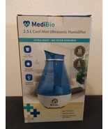 MediBio 2.5L Cool Mist Ultrasonic Humidifier  No Filter Needed Ultra Qui... - £28.47 GBP