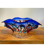 Murano blue Large hand-made  stained glass vase - $41,122.71 MXN