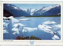 Northwest Orient Airlines Menu Portage Lake Alaska 1960 WCAU Radio Tour - $49.50