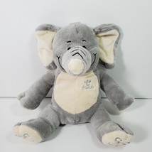 Elephant Cream Grey Friends Lovey 8&quot; Plush Soft Baby Embroidered Paws Stuffed - £10.26 GBP