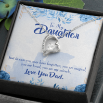 To My Daughter You Are My Miracle From Dad Forever Necklace w Message Card - £45.35 GBP+
