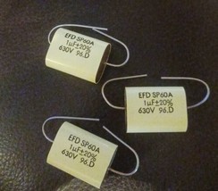 Lot of 3 NEW EFD SP60A  1.0 uF 630V  Capacitors MKP **SHIPS QUICK n FREE** - £23.13 GBP