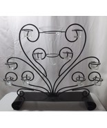 Large Vtg Wrought Iron Fireplace Mantle 10 Candle Holder Flower Stand - £118.14 GBP