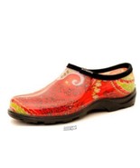 Principle Plastics Sloggers Women&#39;s Water Shoe Garden Red Print Size 6 - £29.87 GBP
