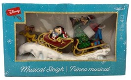 Disney 8-in Musical Christmas Sleigh - LED, Indoor Holiday Decor, Mickey Santa - $81.95