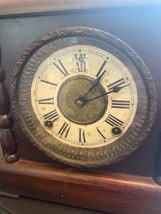 Antique Mantel Clock Needs Work With Key - £66.17 GBP