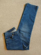 Lee Relaxed Fit Straight Leg Jeans Womens SIze 4 W 28 Petite Blue Stretch - £15.53 GBP