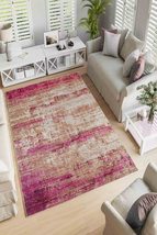 LaModaHome Area Rug Non-Slip - Cream Vintage Soft Machine Washable Bedroom Rugs  - £23.13 GBP+