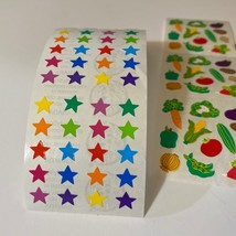Vintage Sandylion Stickers Set Stars Vegetables Fruit - £14.14 GBP