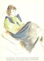 DAVID HOCKNEY Portrait of Celia Wearing Checkered Sleeves, 1981 - £290.25 GBP