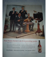 Vintage Four Roses Whiskey Society Print Magazine Advertisement 1960 - $8.99