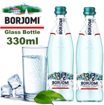 2 BOTTLES x 330ML BORJOMI Mineral Water in Glass Made in Georgia  Halal ... - £9.33 GBP